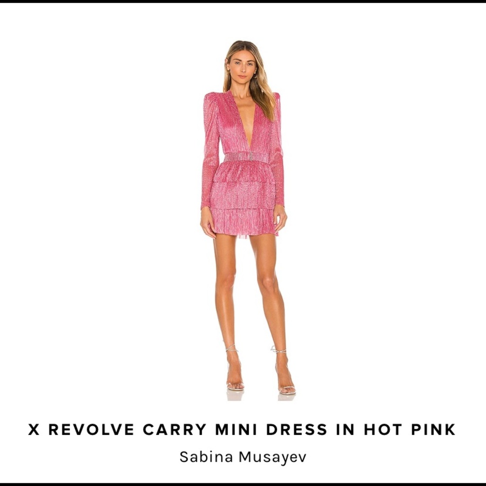 Sabina Musayev x Revolve - Carry Mini Dress in Hot Pink